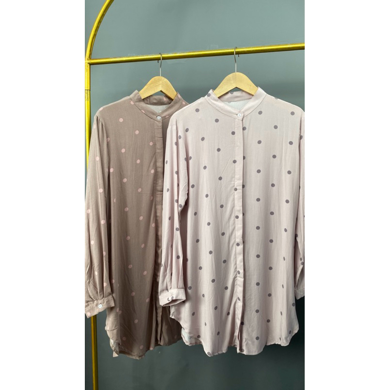 Tunik Polkadot / Kemeja Tunik Polkadot / Tunik Kwalitas Premium / Tunik Premium / Tunik lembut / Kem
