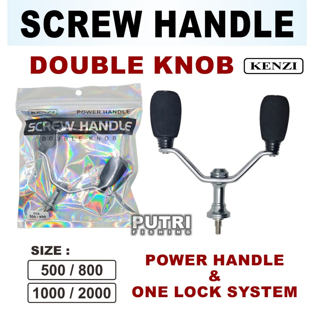 FAWIAGEE KENZI TWIN HANDLE REEL DOUBLE EVA KNOB SPINNING GRIP ONE PIECE UNIVERSAL SCREW HANDLE IN