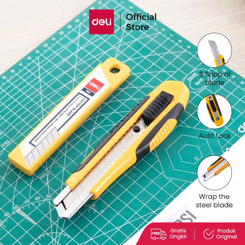 

Deli Cutter Besar Pegangan Lembut sistem kunci manual untuk penggunaan yang aman E2068