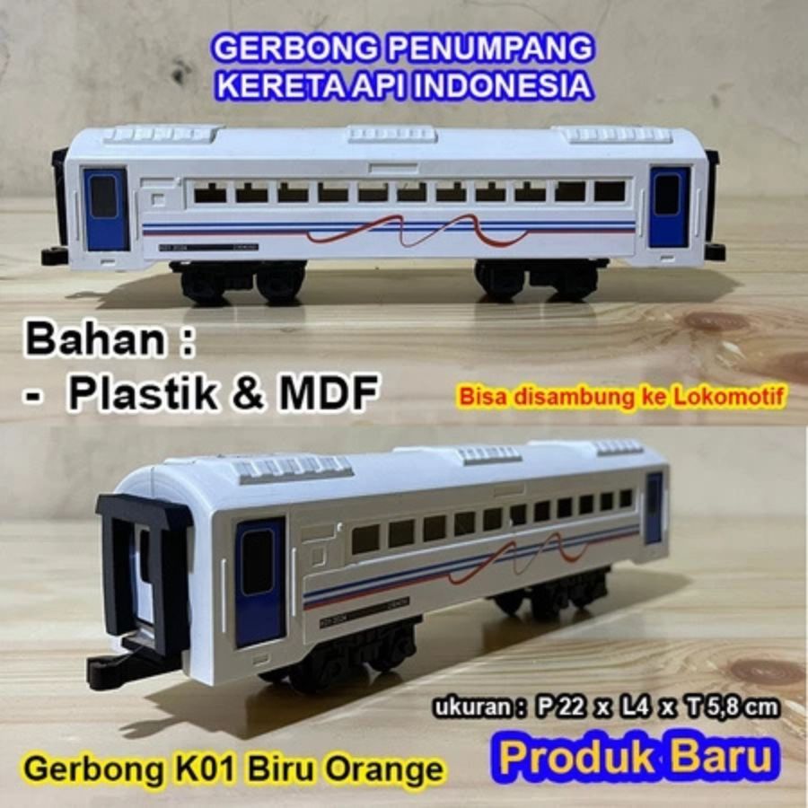 BARU  Mainan Kereta Api Indonesia Seri KAI Gerbong Penumpang Handmade- PREMIUM