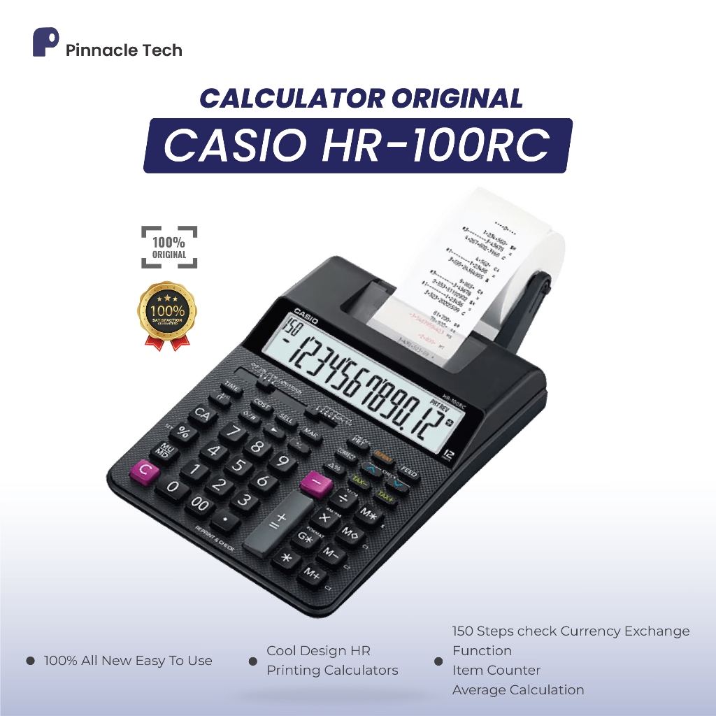 

Kalkulator Casio HR-100RC 12 Digit Printing kalkulator Struk Kalkulator Kasir New