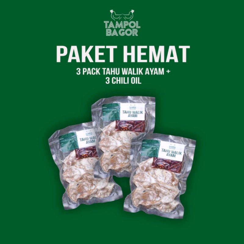 

3 Pack Tahu Walik Ayam + 3 Chili Oil