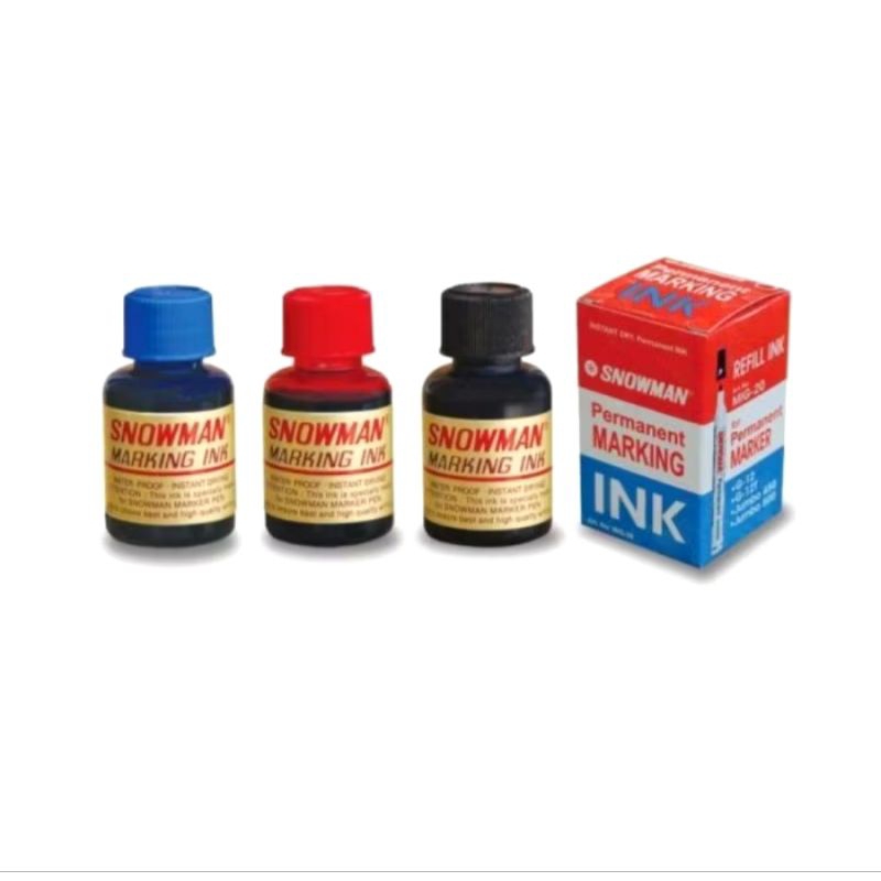 

Tinta Snowman Permanent / Tinta isi Ulang / Refil Ink Warna
