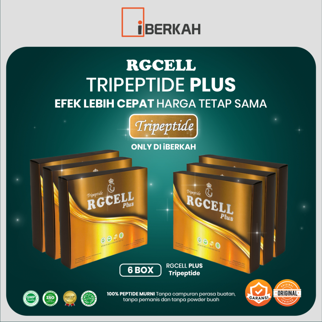 

RG Cell Tripeptide Original Beli 6 Box - 100% Peptide Suplemen Kesehatan Regenerasi Sel Tubuh Anti Diabetes, kanker 6 Pcs