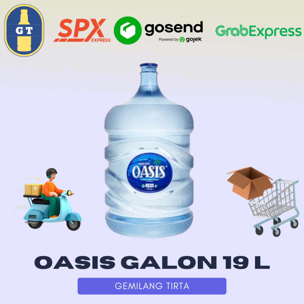 OASIS GALON (ASLI/SEGEL) Galon + Isi & KOSONGAN