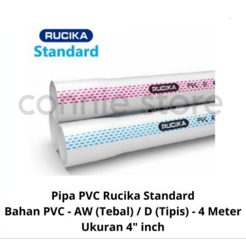Pipa Rucika PVC - 4 inch AW - FREE ONGKIR JABODETABEK TANGERANG pipa air ledeng 4in rucika 4inch