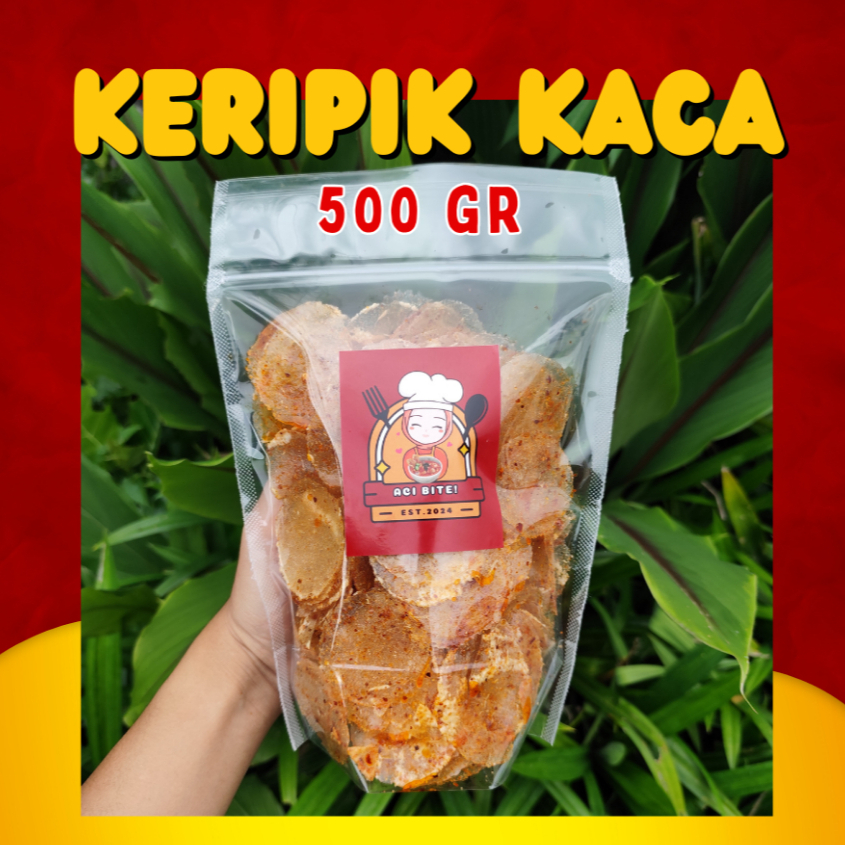 

Keripik Kaca / Beledag / Kripca / Pikca Special 500gr Pedas Asin Gurih