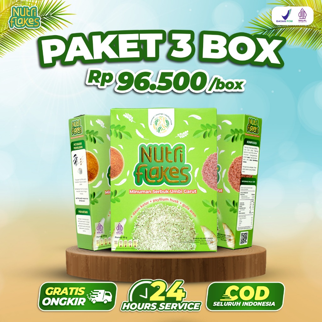 

3 Box Nutriflakes Umbi Garut Asam Lambung Solusi Gangguan Pencernaan Atur Kadar Kolesterol Kolestrol Terapi Asam Lambung Maag Magh Kronis