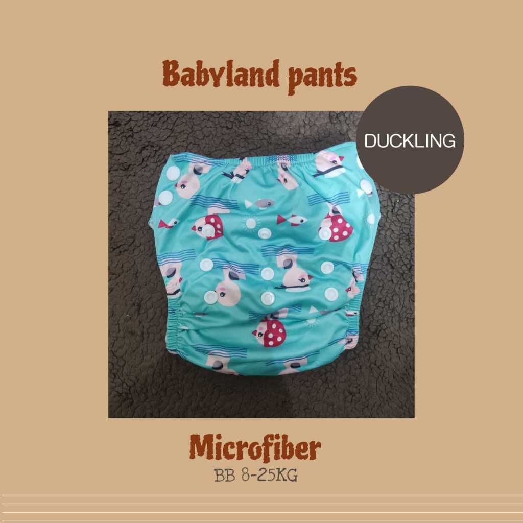 Paket Clodi Babyland Pants Motif DUCKLING + 2 insert microfiber untuk BB 8-25 KG (Celana Clodi)