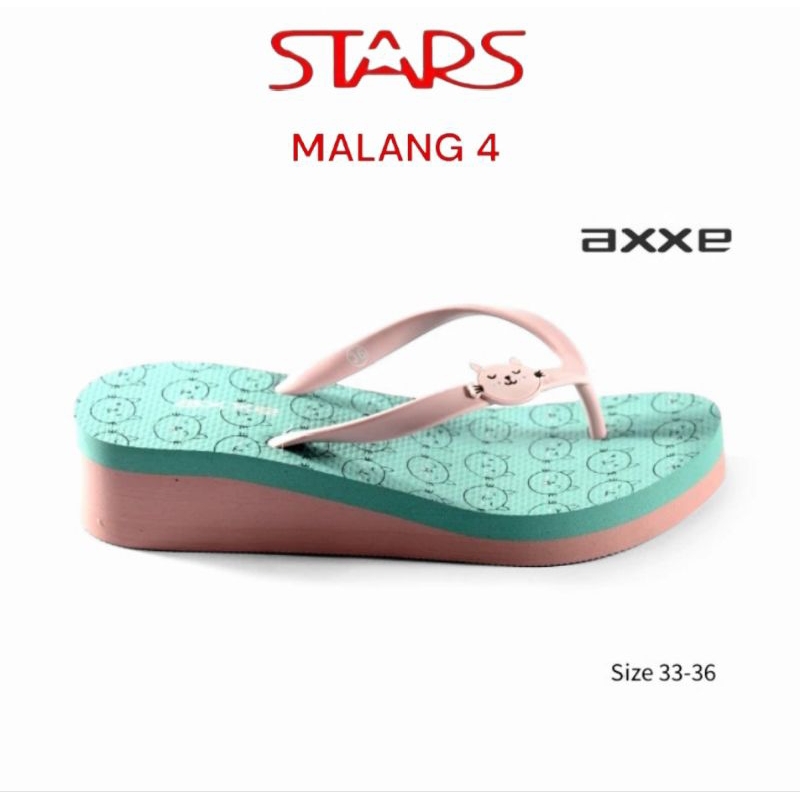 Sandal Anak Perempuan AXXE Sandal Japit Wedges Anak Perempuan Caty Hijau Tosca