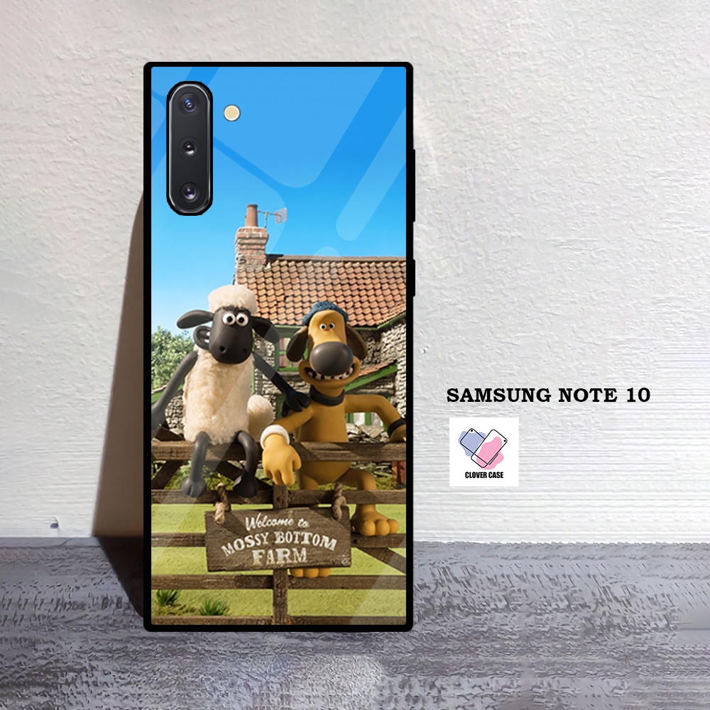 [AR52]  Case Glossy Case | SAMSUNG NOTE 10 | CASE KEKINIAN LUCU |  Casing Hp Kilau Motif SHAUN THE S