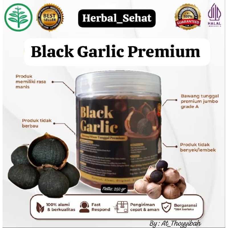

Black Garlic / Bawang Hitam Lanang Super Premium kemasan 200 gr