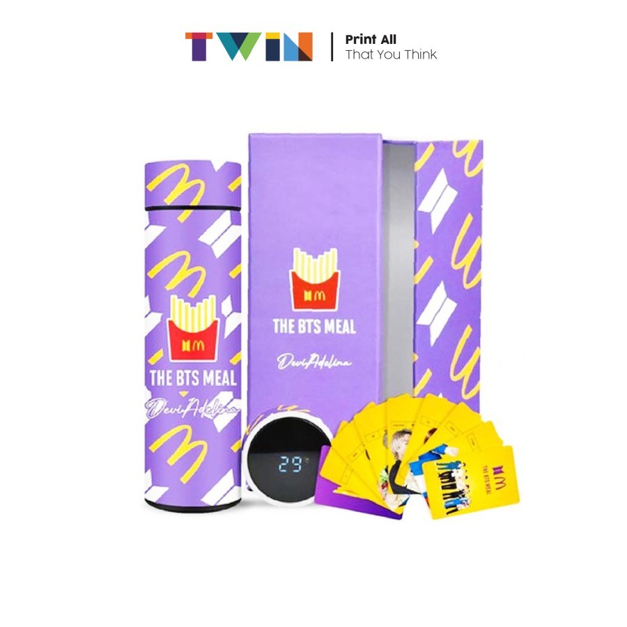 TWIN BOTOL MINUM TUMBLER BTS X MCD TERMOS THE MEAL K-POP ARMY KADO - PAKET 1