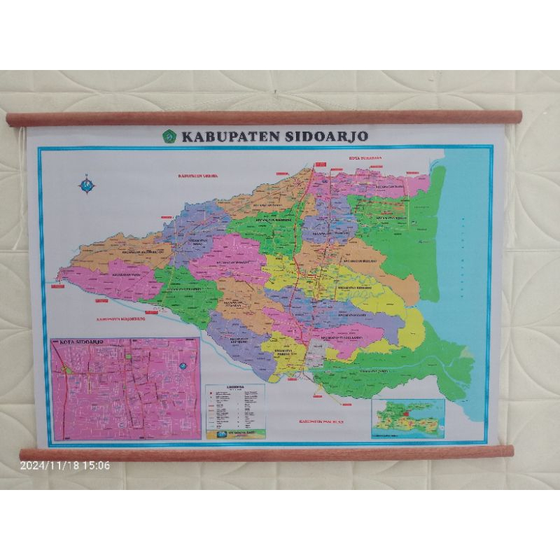 

Peta Bingkai Kabupaten Sidoarjo ukuran 105x75cm
