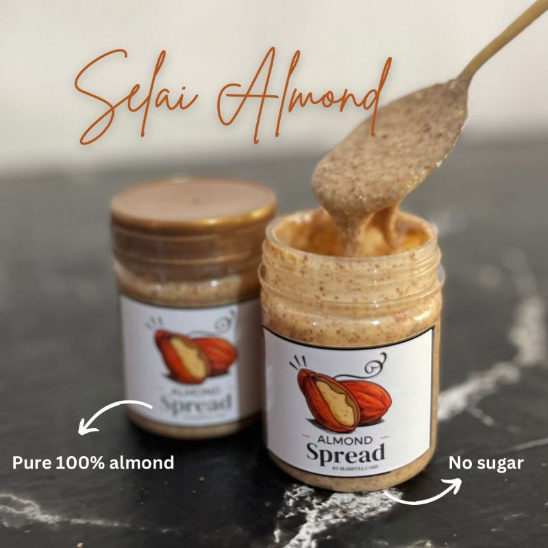 

Selai Kacang Almond original 100℅ / Almond Butter 250gr