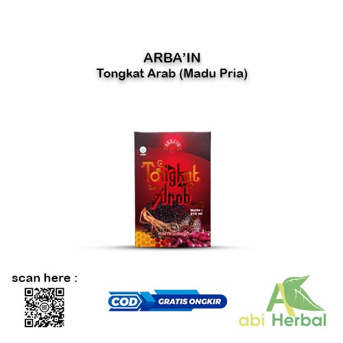 

Arba'in Tongkat Arab, Madu Stamina untuk Pria 210ml, Herbal