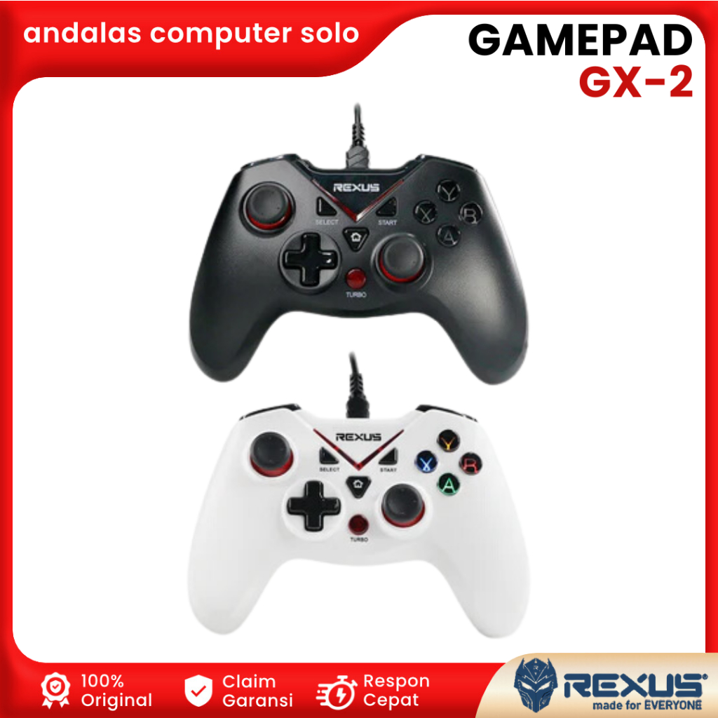GAMEPAD JOYSTICK PRO GAMING REXUS GX-2 GAMEPAD GAMING ANDROID PC PS3 ORIGINAL REXUS GX2