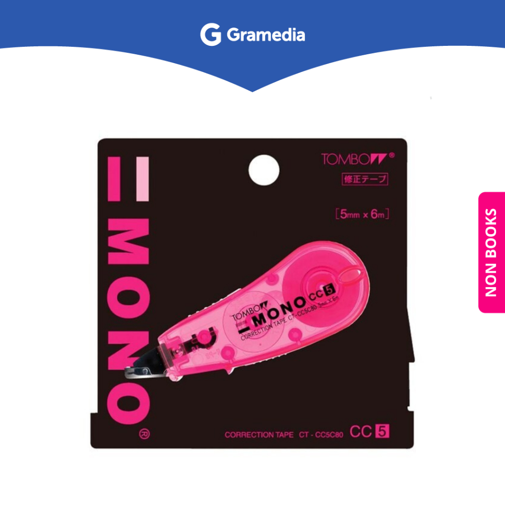 

Gramedia Surabaya - TOMBOW CORRECTION TAPE 5MM X 6MM PINK