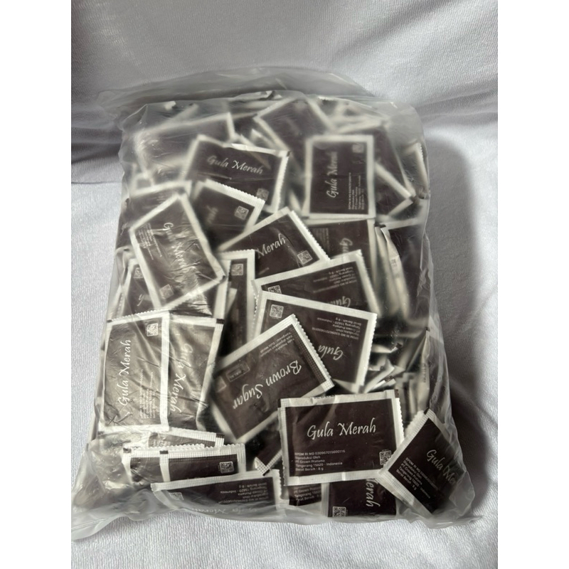 

BROWN SUGAR/ GULA MERAH HOTEL/RESTO SACHET MURAH// 1 pack isi 250 pcs