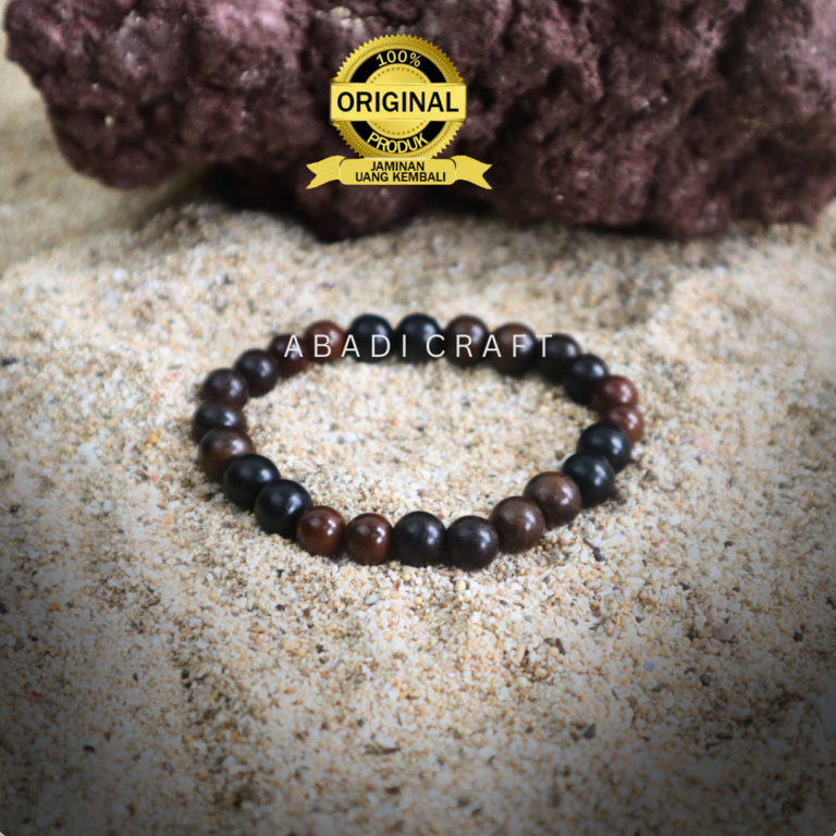 Gelang Kombinasi 4 Kayu Kayu Kokka Kaukah Koka Galih Kelor Asem Gaharu Pria Wanita ASLI Original 100
