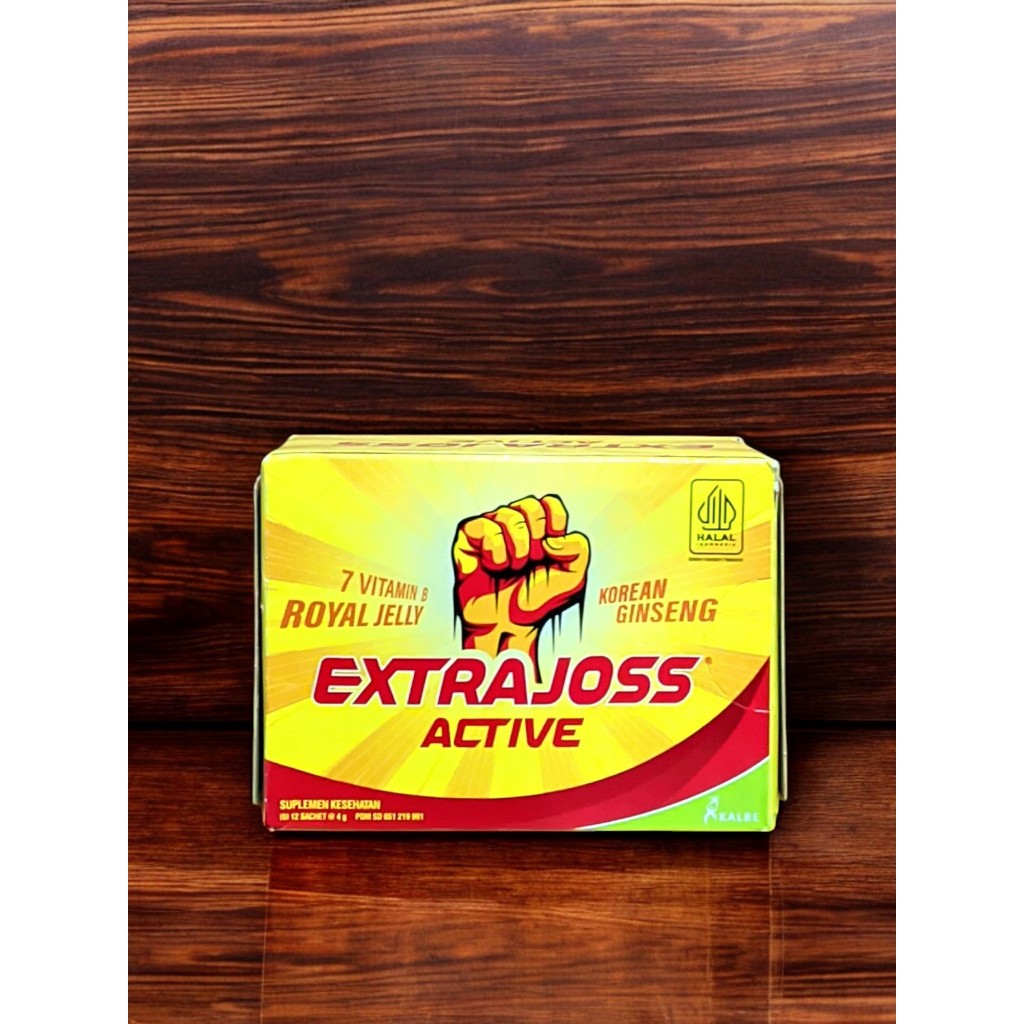 

Extra joss active box isi 12 sachet @ 4 g