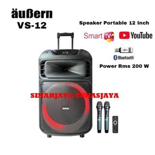 SPEAKER PORTABLE AUBERN VS12 ORIGINAL 12 INCH AUBERN VS 12 / VS-12 BLUETOOTH GARANSI DISTRIBUTOR