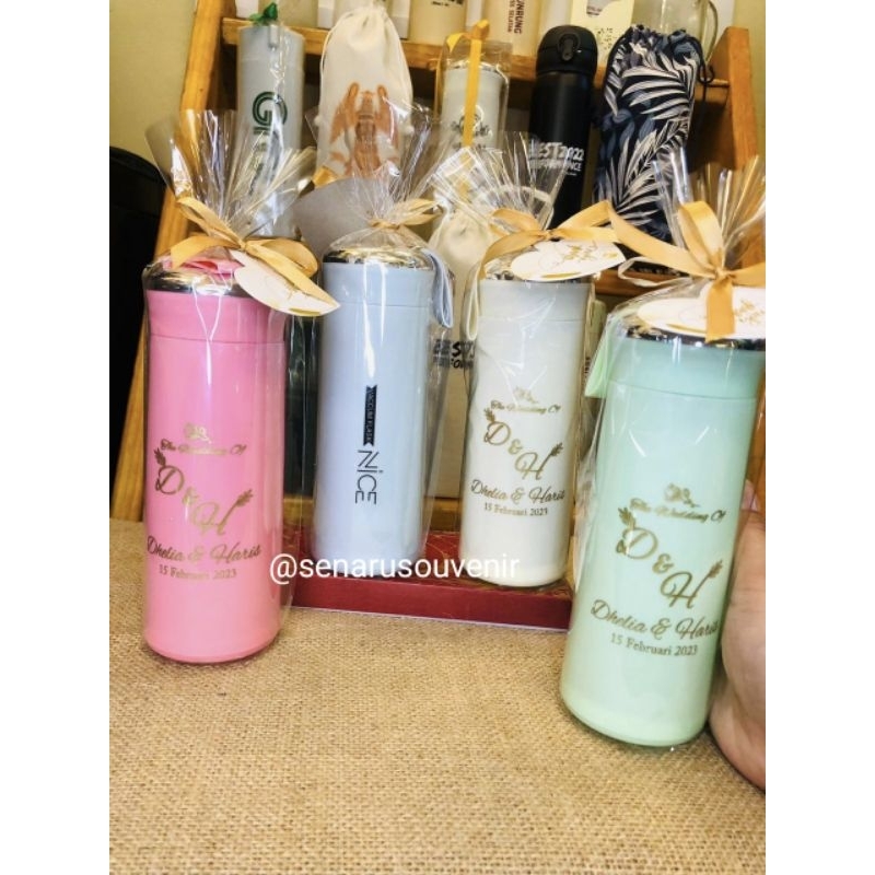 SOUVENIR TUMBLER NICE CUSTOM KEMASAN PLASTIK/ SOUVENIR PERNIKAHAN / SOUVENIR WEDDING / SOUVENIR KHIT