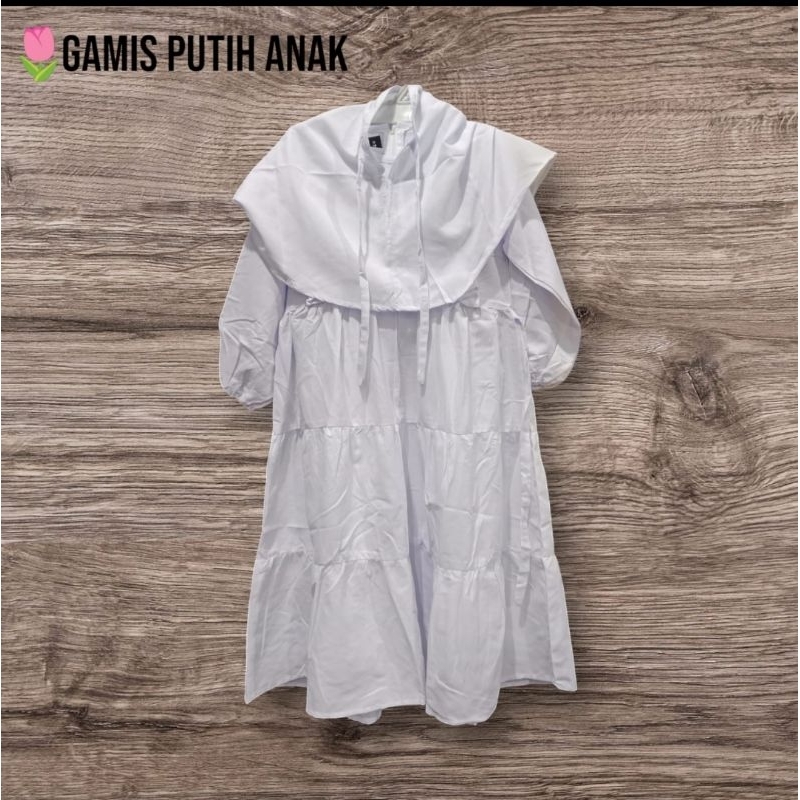 Gamis putih anak Zahra kids