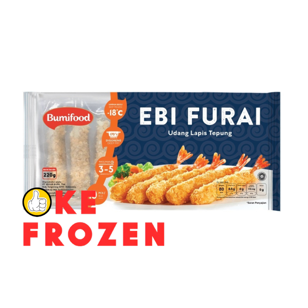 

BUMIFOOD EBI FURAI 220GR ISI 10PCS