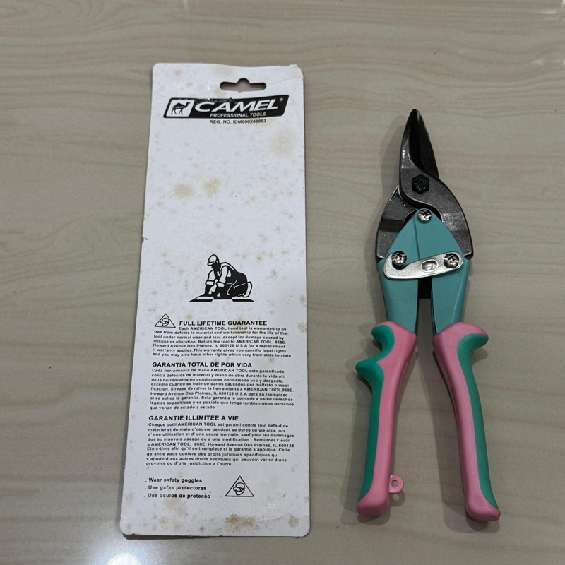 CAMEL gunting aviation  10”inci gunting seng baja ringan 10" gunting seng runcing 25cm MILD STEEL ZI