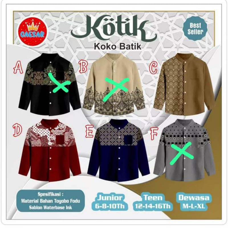 koko batik anak | koko batik | koko batik lengan panjang