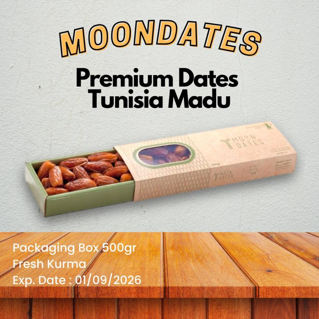 

Kurma Tunisia Tanpa Tangkai Moon Dates Processed 500g