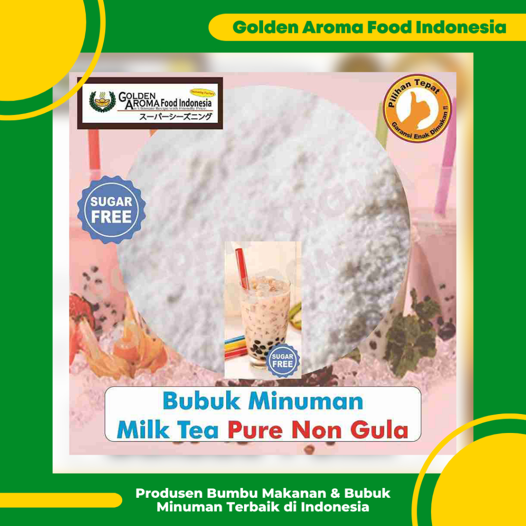 

Bubuk Minuman Milk Tea Pure Non Gula 1 Kg Teh Susu Drinking Powder No Sugar Tanpa Gula Enak GAFI