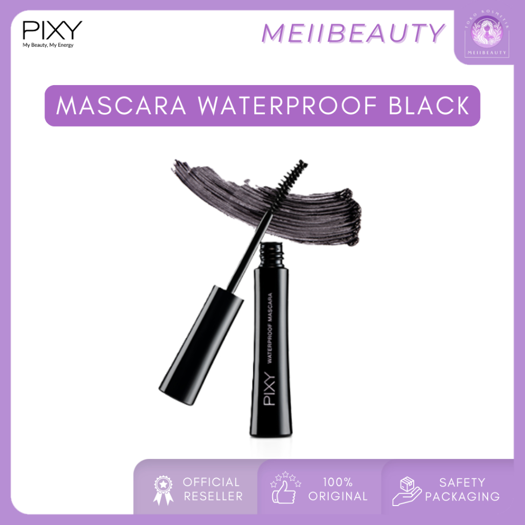 PIXY Mascara Waterproof Black | Maskara Hitam Menebalkan Bulu mata Tahan Air