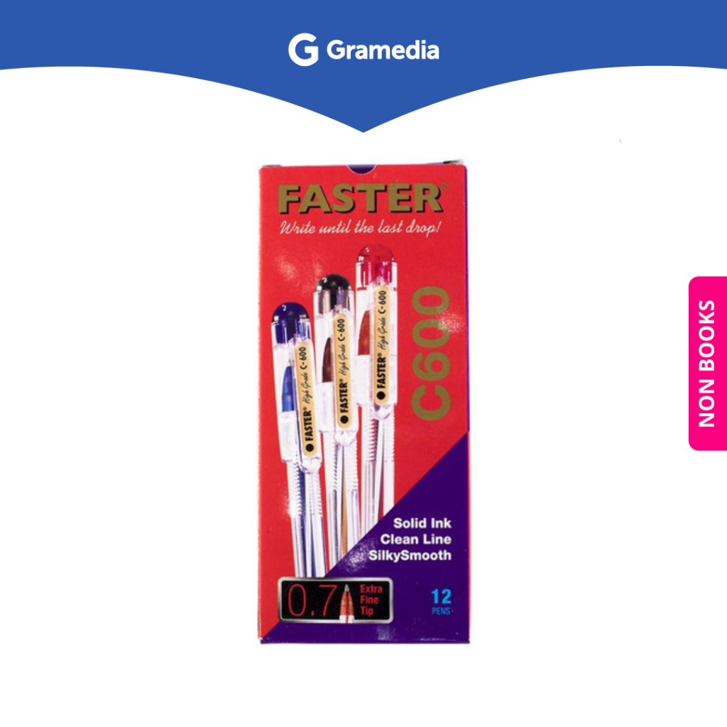 

Gramedia Surabaya - FASTER BALLPEN CX 606/600 HITAM/12