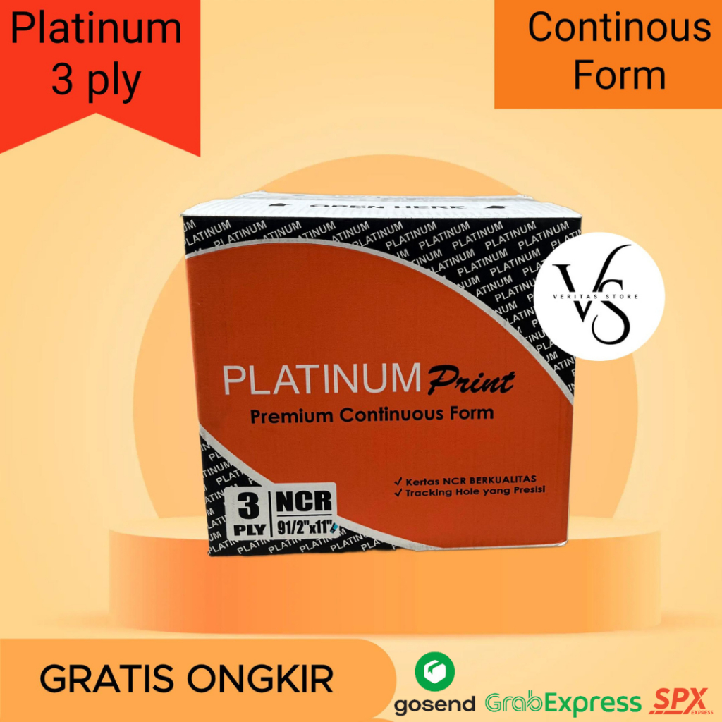

Kertas Faktur / Continuous Form 3 Ply dan 3 Ply bagi 2 ukuran 9½ x 11 merk PLATINUM Kualitas Terbaik