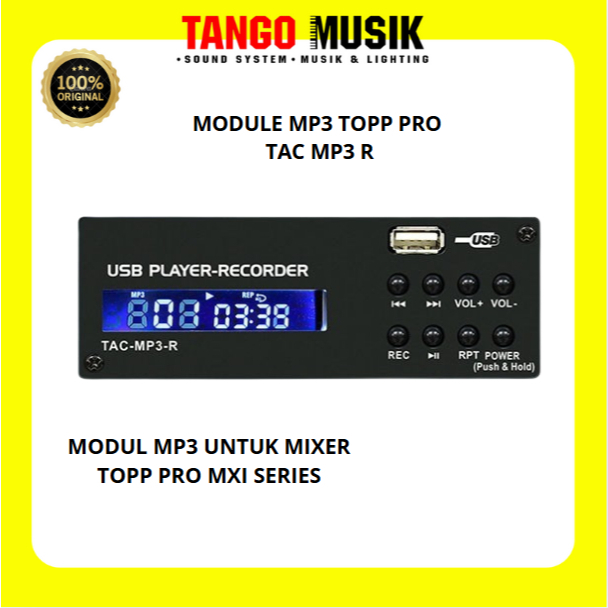 MODULES PROCESSORS TOPP PRO TAC-MP3-R ORIGINAL UNTUK MIXER TOPP PRO SERI MXI / MP3 Bluetooh Receiver