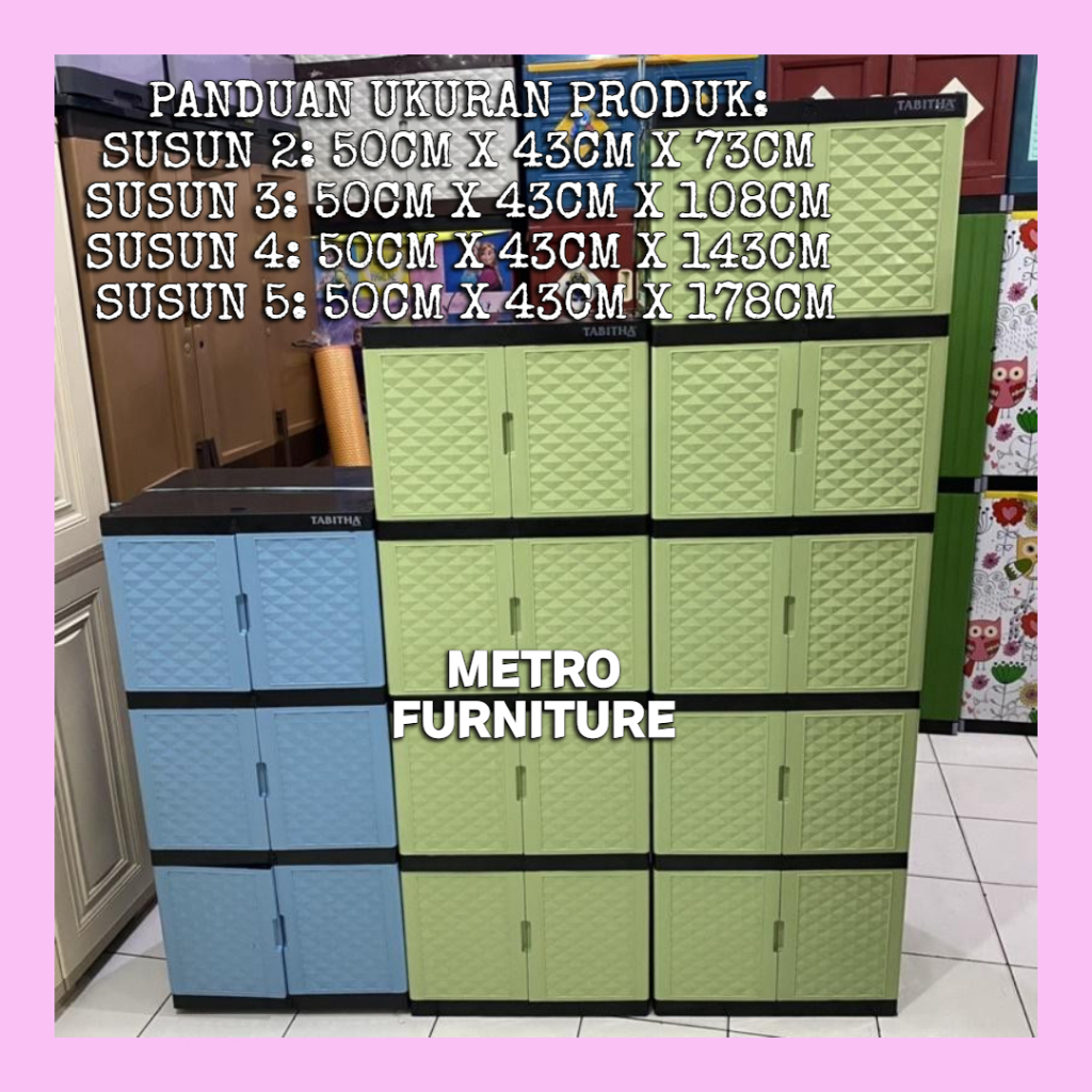LEMARI PLASTIK TABITHA MINI LEMARI PAKAIAN PLASTIK TABITHA MINI