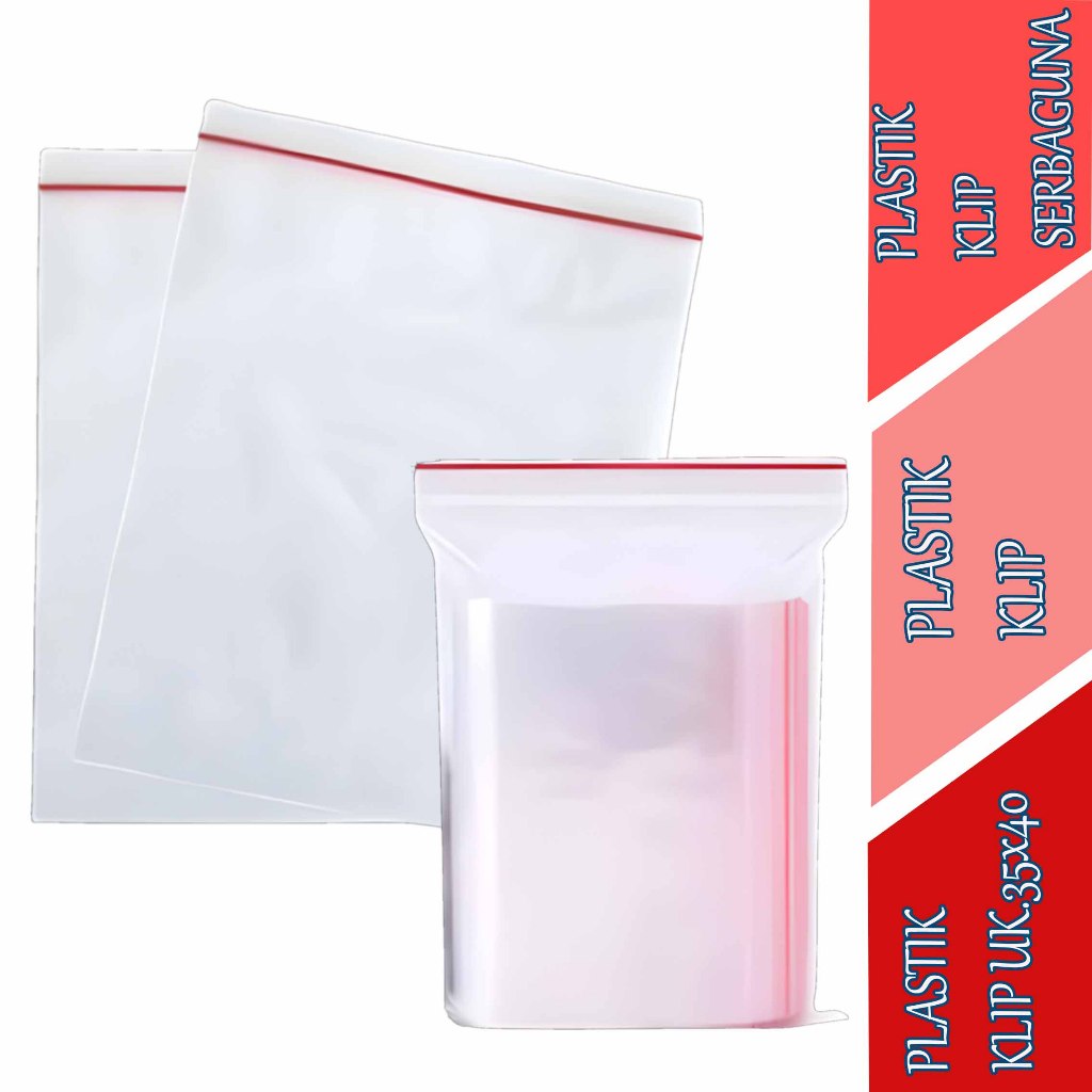 Plastik Klip Serbaguna - Plastik Klip - Plastik Klip Bening - Uk.35x40