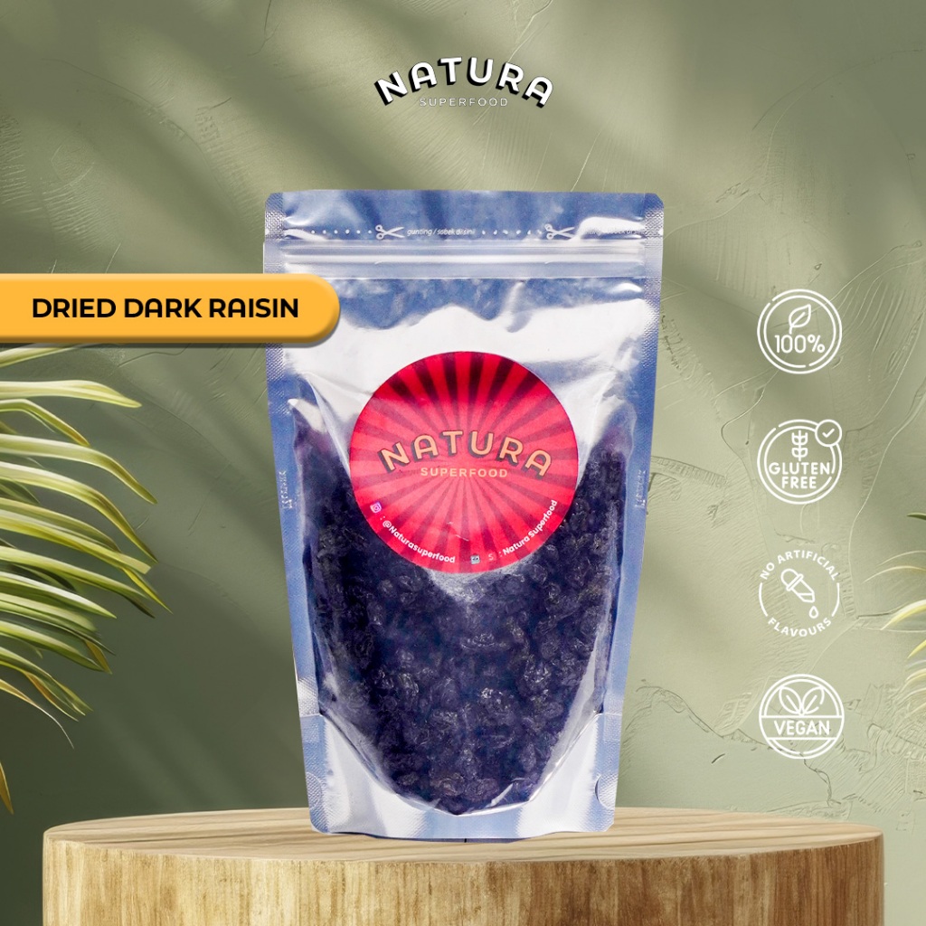 

CALIFORNIA DARK RAISINS 250GR/1KG. KISMIS HITAM IMPORT CALIFORNIA / DRIEDFRUITS