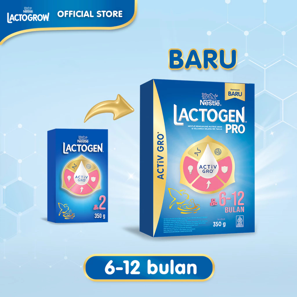 

Nestle LACTOGEN PRO 6-12 Bulan ACTiVGRO Susu Formula Original 350gr