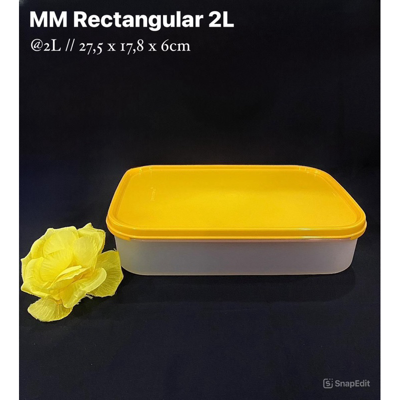 MM Rectangular 2L Tupperware Original