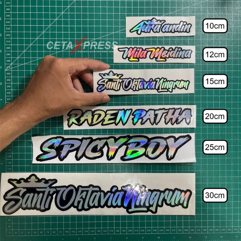 

(COD)sticker Nama hologram
