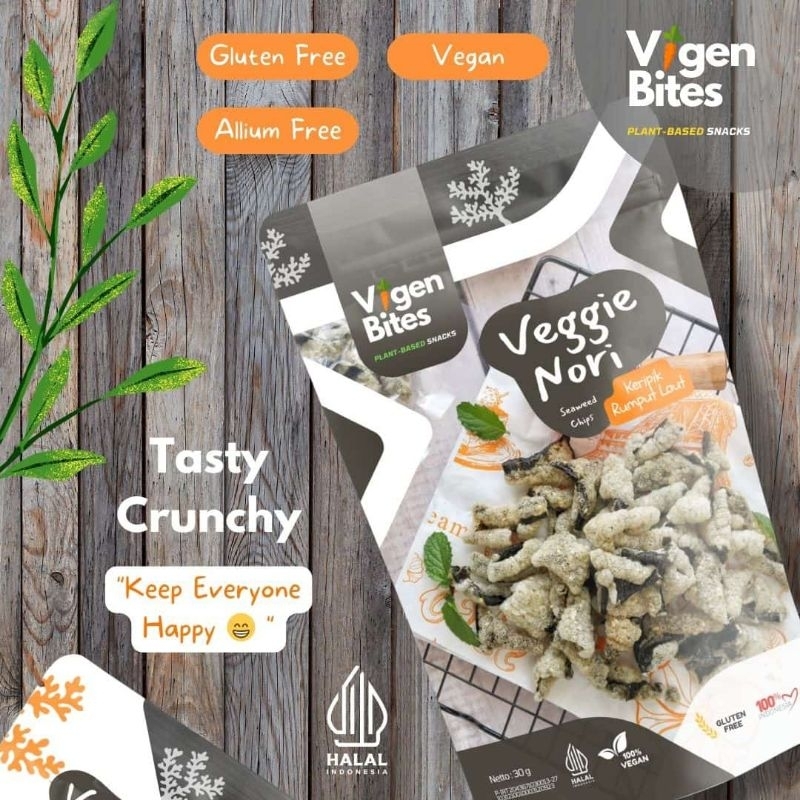 

Kerupuk - Keripik Kulit Ikan - Veggie Nori Halal Vegan & Vegetarian Vigen Bites by Fanxuxi