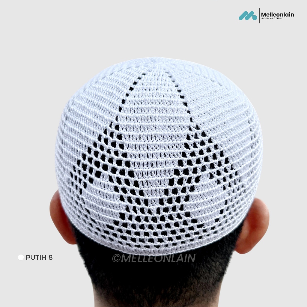 Hot Sale Peci Rajut Saudi Kopiah Songkok Putih Melleonlain