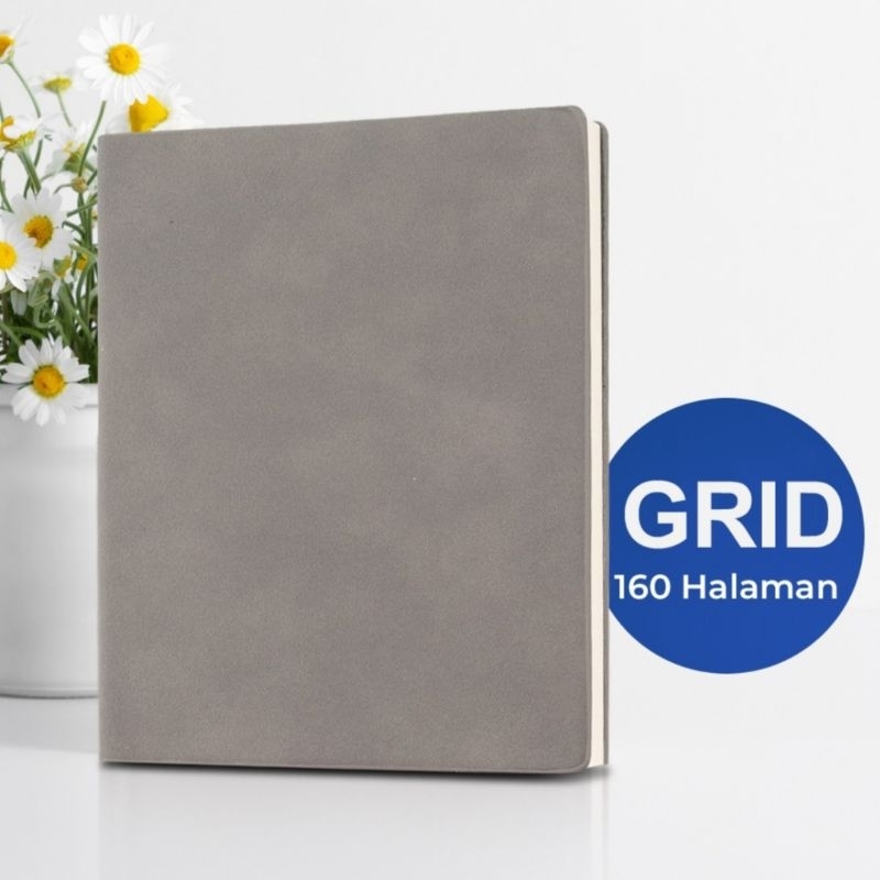 

Buku Catatan Jurnal Notebook Cover PU Leather - DJ64-31 - Gray