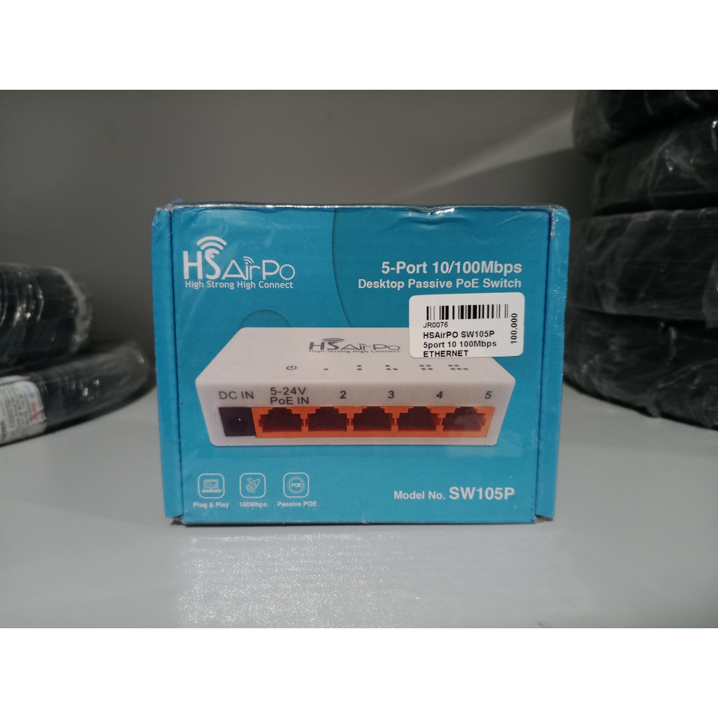 HSAirPO SW105P 5port 10 100Mbps ETHERNET SWITCH HSAirPo