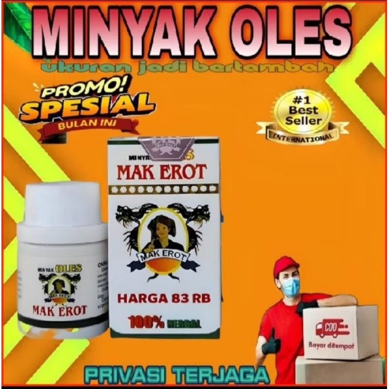 TERLARIS"Mak Erot"Minyak Pembesar Vit4l Pria Permanen 100% Minyak Oles Pembesar Kelamin Pria/Obat Ku