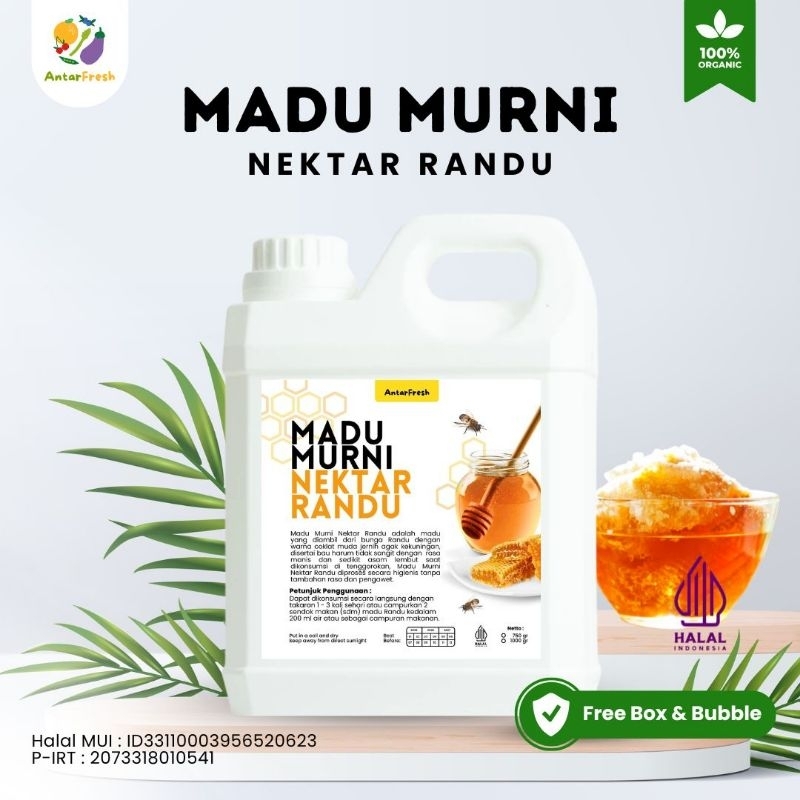 

Madu Murni NEKTAR RANDU 1KG AntarFresh/ Raw Natural Honey Langsung dari Petani Madu