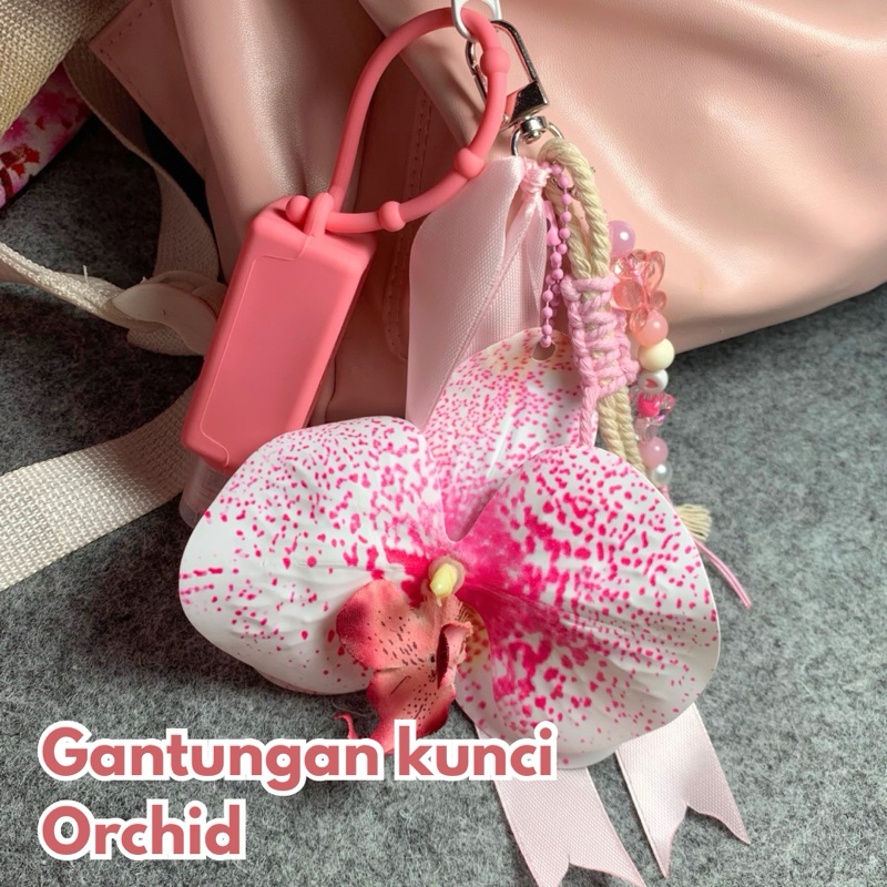 Orchid Charm | Orchid Bag Charm Gantungan Tas Anggrek | Aksesoris Anggrek Orchid Lucu